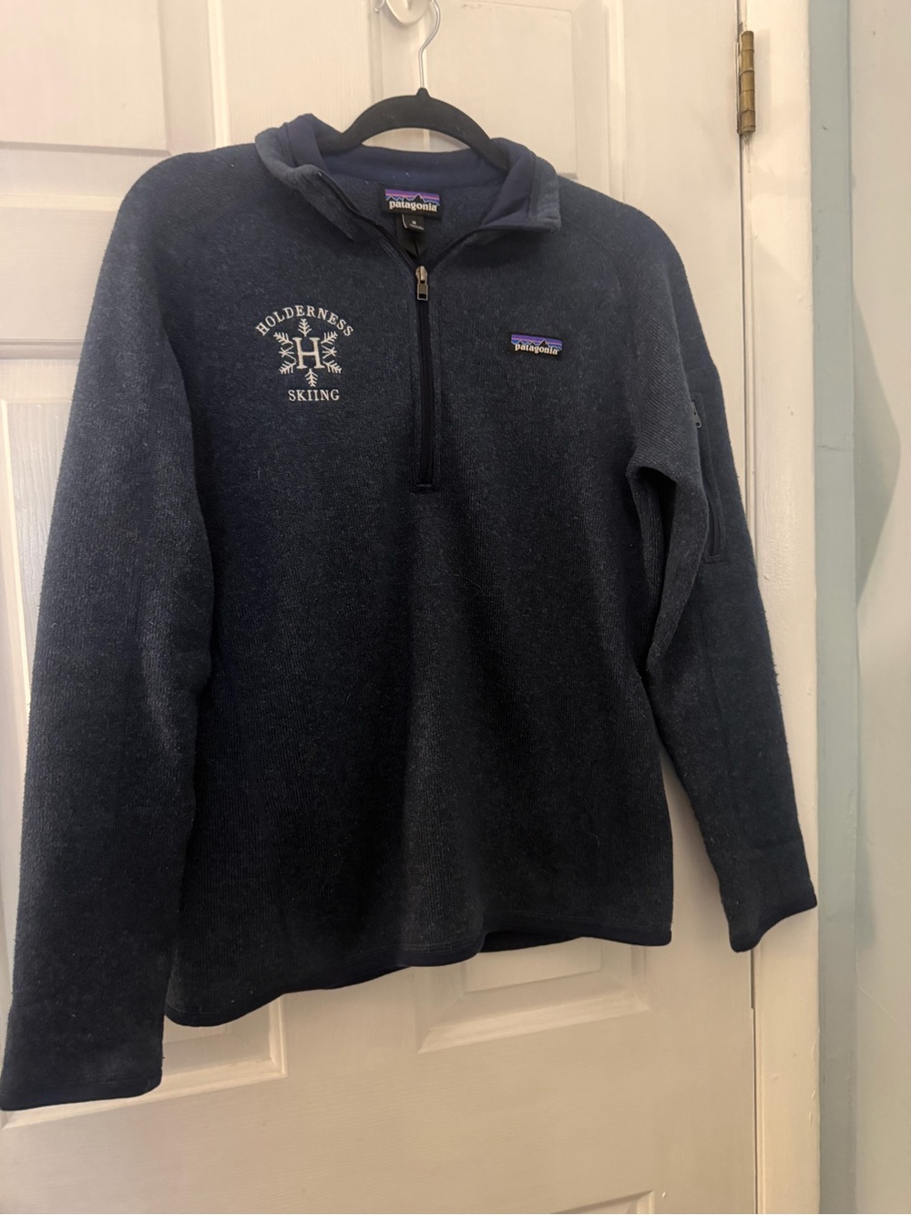 Patagonia Better Sweater Women M 1/4 Zip Holderness Skiing Fleece Blue